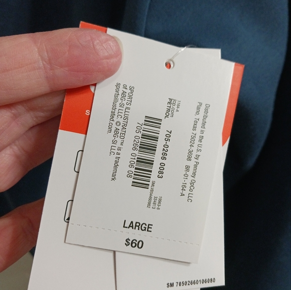 Sports Illustrated Womens Long Sleeve Hoodie Brand New Size Large Color Petrol - Picture 4 of 5